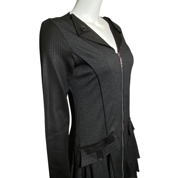 Dzhavael Couture Jacket Art To Wear Black Long Sleeve Full Zip Womens Size M - Picture 6 of 10